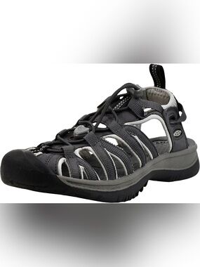 Keen Whisper Sandals Women Size 8.5 Black Waterproof Hiking Trail Water Shoes